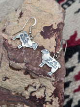 Load image into Gallery viewer, STERLING SILVER OVERLAY SHEEP  EARRINGS - HOPI - DANIELLE WADSWORTH
