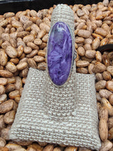 Load image into Gallery viewer, CHAROITE RING - OVAL -  SIZE 6
