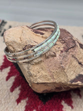 Load image into Gallery viewer, WHITE OPAL ZUNI INLAY CUFF BRACELET - ANSON WALLACE
