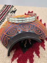 Load image into Gallery viewer, WHITE OPAL ZUNI INLAY CUFF BRACELET - ANSON WALLACE
