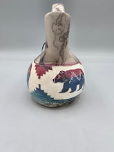 Load image into Gallery viewer, HORSEHAIR WEDDING VASE WITH BEAR - AMBER WILLIE
