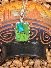 Load image into Gallery viewer, GREEN COPPER TURQUOISE NECKLACE - RECTANGLE
