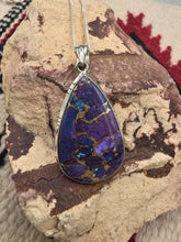 Load image into Gallery viewer, PURPLE COPPER TURQUOISE PENDANT &amp; EARRING SET - TEARDROP
