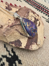 Load image into Gallery viewer, PURPLE COPPER TURQUOISE PENDANT &amp; EARRING SET - TEARDROP
