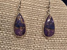 Load image into Gallery viewer, PURPLE COPPER TURQUOISE PENDANT &amp; EARRING SET - TEARDROP
