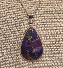 Load image into Gallery viewer, PURPLE COPPER TURQUOISE PENDANT &amp; EARRING SET - TEARDROP
