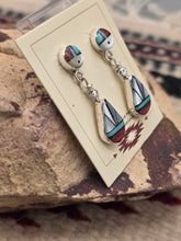 Load image into Gallery viewer, EYE OF GOD INLAY EARRINGS- ZUNI - OLA ERIACHO
