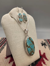 Load image into Gallery viewer, #8 TURQUOISE NECKLACE &amp; EARRINGS SET - OVAL
