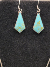Load image into Gallery viewer, LIQUID SILVER TURQUOISE NECKLACE  &amp; EARRING SET

