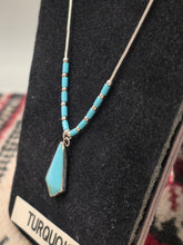Load image into Gallery viewer, LIQUID SILVER TURQUOISE NECKLACE  &amp; EARRING SET
