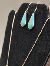 Load image into Gallery viewer, LIQUID SILVER TURQUOISE NECKLACE  &amp; EARRING SET
