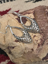 Load image into Gallery viewer, STERLING SILVER EARRINGS- FLORAL MOTIF
