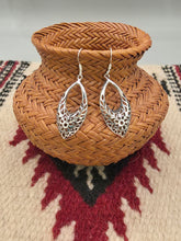 Load image into Gallery viewer, STERLING SILVER EARRINGS- FLORAL MOTIF
