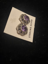 Load image into Gallery viewer, AMETHYST MINI POST EARRINGS
