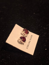 Load image into Gallery viewer, GARNET MINI POST EARRINGS  - 5 x 7 mm - TEARDROP
