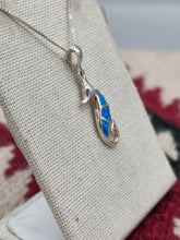 Load image into Gallery viewer, BLUE OPAL SEAHORSE NECKLACE
