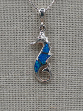 Load image into Gallery viewer, BLUE OPAL SEAHORSE NECKLACE
