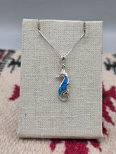 Load image into Gallery viewer, BLUE OPAL SEAHORSE NECKLACE
