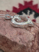 Load image into Gallery viewer, WHITE OPAL INLAY HEART NECKLACE
