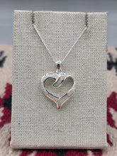 Load image into Gallery viewer, WHITE OPAL INLAY HEART NECKLACE
