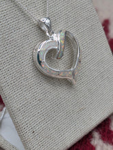 Load image into Gallery viewer, WHITE OPAL INLAY HEART NECKLACE
