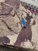 Load image into Gallery viewer, BLUE OPAL STAR OF DAVID NECKLACE
