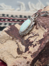 Load image into Gallery viewer, WHITE OPAL OVAL NECKLACE  - NAVAJO  - SAMUEL YELLOWHORSE

