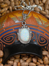 Load image into Gallery viewer, WHITE OPAL OVAL NECKLACE  - NAVAJO  - SAMUEL YELLOWHORSE
