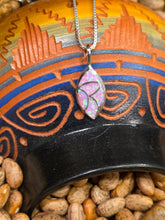 Load image into Gallery viewer, PINK OPAL INLAY TEARDROP NECKLACE  - ZUNI - DERRICK &amp; LORELEI CHAVEZ
