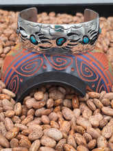 Load image into Gallery viewer, TURQUOISE 6 STONE BEAR PAW CUFF BRACELET- PEARLENE SPENCER
