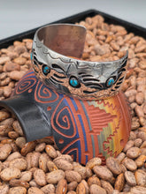 Load image into Gallery viewer, TURQUOISE 6 STONE BEAR PAW CUFF BRACELET- PEARLENE SPENCER
