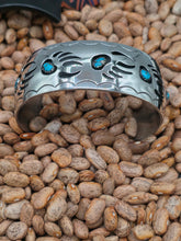 Load image into Gallery viewer, TURQUOISE 6 STONE BEAR PAW CUFF BRACELET- PEARLENE SPENCER
