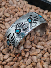 Load image into Gallery viewer, TURQUOISE 6 STONE BEAR PAW CUFF BRACELET- PEARLENE SPENCER
