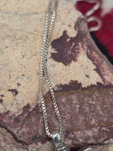 Load image into Gallery viewer, TURQUOISE CHIP INLAY ARROWHEAD PENDANT FEATURING WOLF - MEDIUM
