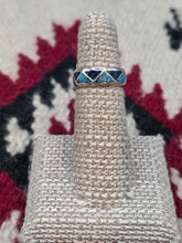 Load image into Gallery viewer, TURQUOISE &amp; LAPIS CHIP INLAY BANDS -NAVAJO
