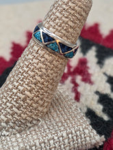Load image into Gallery viewer, TURQUOISE &amp; LAPIS CHIP INLAY BANDS -NAVAJO
