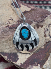 Load image into Gallery viewer, TURQUOISE BEAR PAW NECKLACE- LARGE - VIRGINIA LONG
