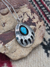 Load image into Gallery viewer, TURQUOISE BEAR PAW NECKLACE- LARGE - VIRGINIA LONG
