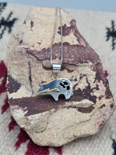 Load image into Gallery viewer, STERLING SILVER FETISH BEAR NECKLACE- NAVAJO
