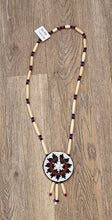Load image into Gallery viewer, BONE BEADED ROSETTE NECKLACE
