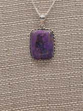Load image into Gallery viewer, PURPLE COPPER TURQUOISE NECKLACE- RECTANGLE
