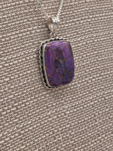Load image into Gallery viewer, PURPLE COPPER TURQUOISE NECKLACE- RECTANGLE
