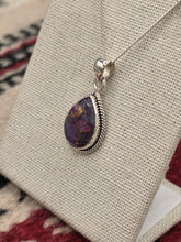 Load image into Gallery viewer, PURPLE COPPER TURQUOISE   NECKLACE - TEARDROP
