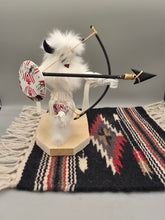 Load image into Gallery viewer, KNEELING WHITE BUFFALO WARRIOR KACHINA - JACIDA LOLEY
