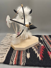 Load image into Gallery viewer, KNEELING WHITE BUFFALO WARRIOR KACHINA - JACIDA LOLEY
