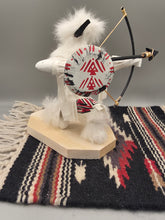 Load image into Gallery viewer, KNEELING WHITE BUFFALO WARRIOR KACHINA - JACIDA LOLEY
