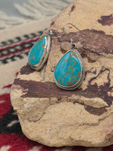 Load image into Gallery viewer, TURQUOISE TEARDROP EARRINGS- SHARON MCCARTHY
