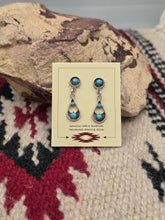 Load image into Gallery viewer, TURQUOISE POST STYLE EARRINGS- ZUNI - MOE TSOSIE
