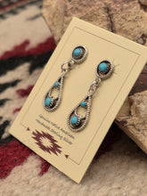 Load image into Gallery viewer, TURQUOISE POST STYLE EARRINGS- ZUNI - MOE TSOSIE
