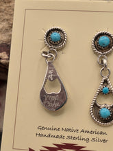 Load image into Gallery viewer, TURQUOISE POST STYLE EARRINGS- ZUNI - MOE TSOSIE

